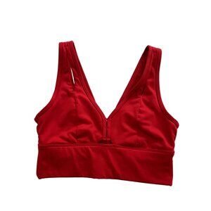 NWOT ALO Yoga United Long Bra in Scarlet
